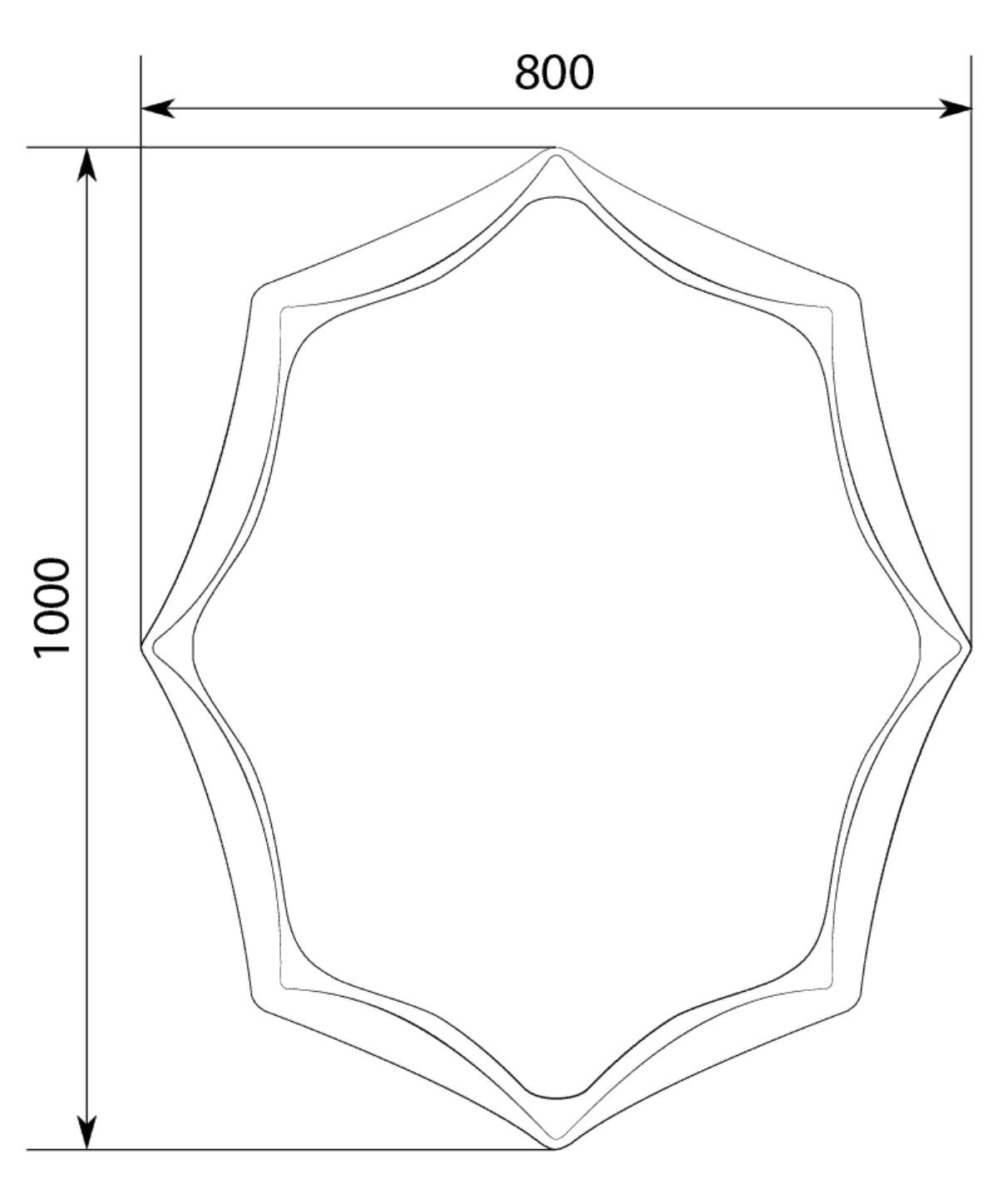 У67654 Зеркало Angel 80*100 Cappuccino 1 Marka Art - Вид №2