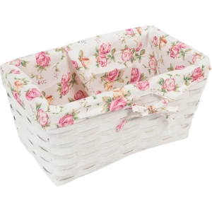 Корзина плетёная Стружки 27x16x13 см 5.6 л дерево цвет белый