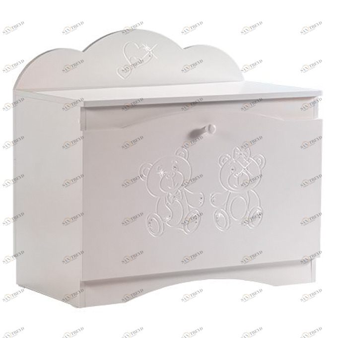 Ящик для игрушек Baby Sleep "Мишки" со стразами ваниль ФАБРИКА ЛЕЛЬ  338520 Молочный Santreyd 