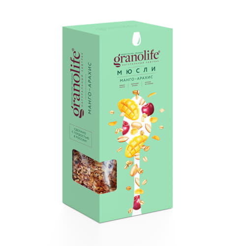 Мюсли Манго-Арахис Granolife 400 г Santreyd 13365