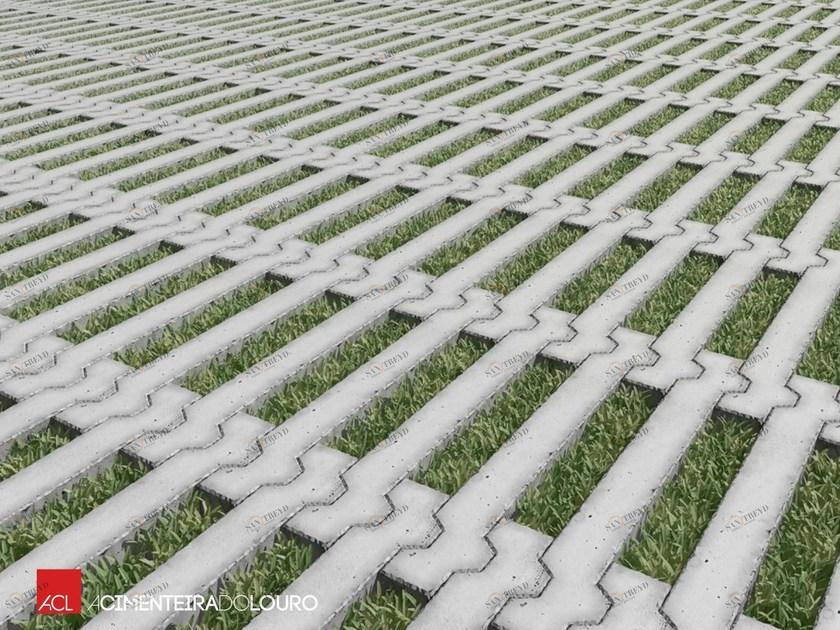 ACL Бетонная решетка, покрытая травой sun-id-1392094