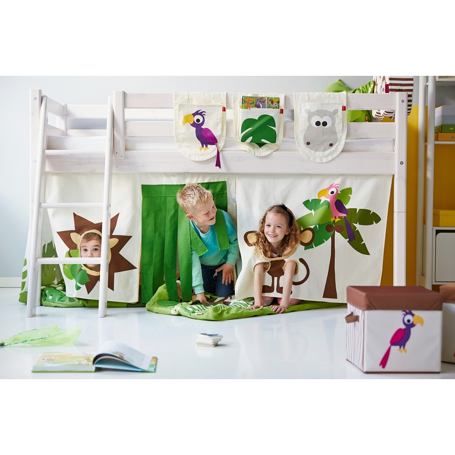 Кровать Flexa Classic с наклонной лестницей, коричневая, 190 см 90103071101 - Вид №3