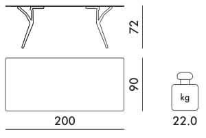 Складной стол из алюминия и полипропилена Kartell SPOON ARCH-00114824 - Вид №23