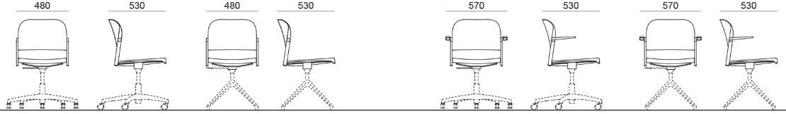 Diemmebi Офисный стул из переработанного полипропилена и металла Makeup sun-id-1463316 - Вид №3