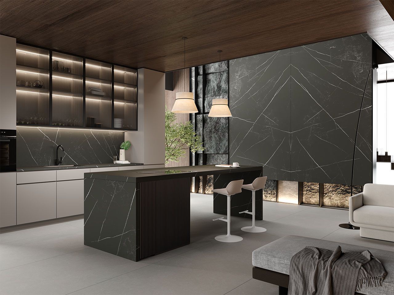 Пол / керамогранит с мраморным эффектом Kaleseramik плиты ARCH-00069791 - Вид №1