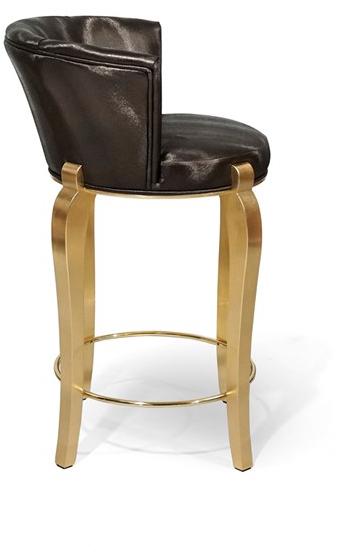 KOKET Высокий кожаный табурет с подставкой для ног Deliciosa sun-id-1484435 - Вид №2