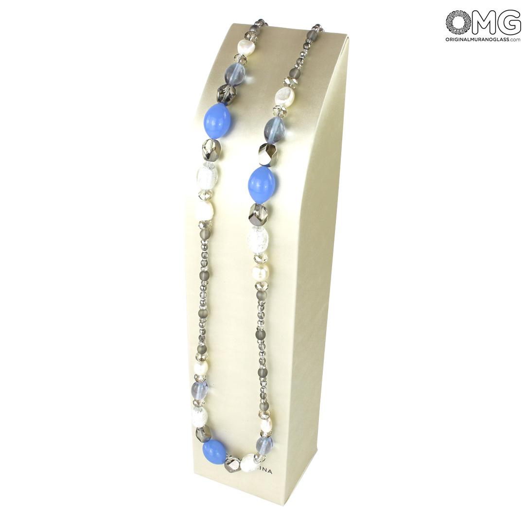 3948 ORIGINALMURANOGLASS Колье Фиалка - Коллекция Antica Murrina - муранское стекло OMG 60 см  - Вид №1