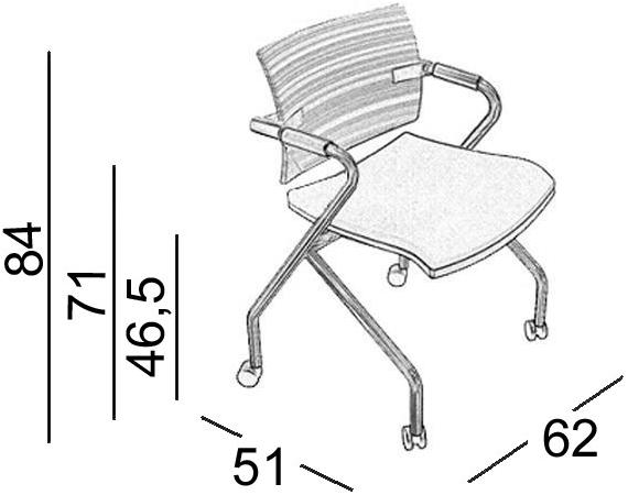 Luxy Кресло раскладное с подлокотниками на колесиках Aire jr sun-id-1516297 - Вид №3