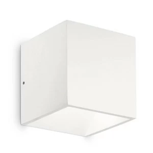 Уличный настенный светодиодный светильник белый Ideal Lux Rubik Ap1 Bianco Rubik Ap1 4000K IDEAL LUX RUBIK 00-3898217 Белый