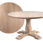 HT147A Круглый обеденный стол с перекрестным основанием ijlbrown  - Вид №4