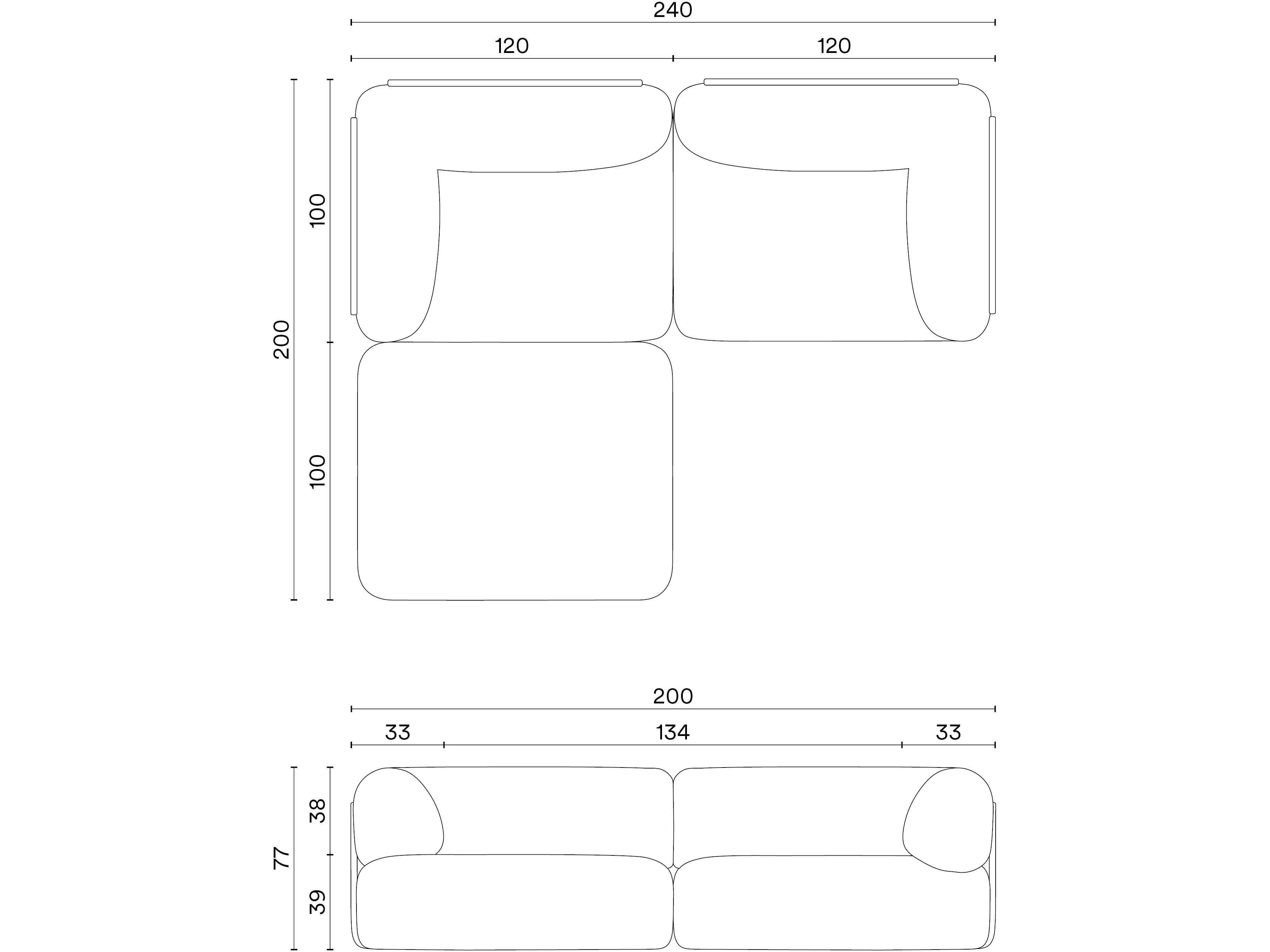 Диван шезлонг 2 места Noah Living торий ARCH-00108513 - Вид №23