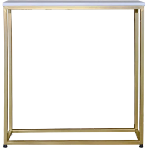 92007702 Высокий консольный стол 80x80x20 см сталь цвет золотой STLM-1453878