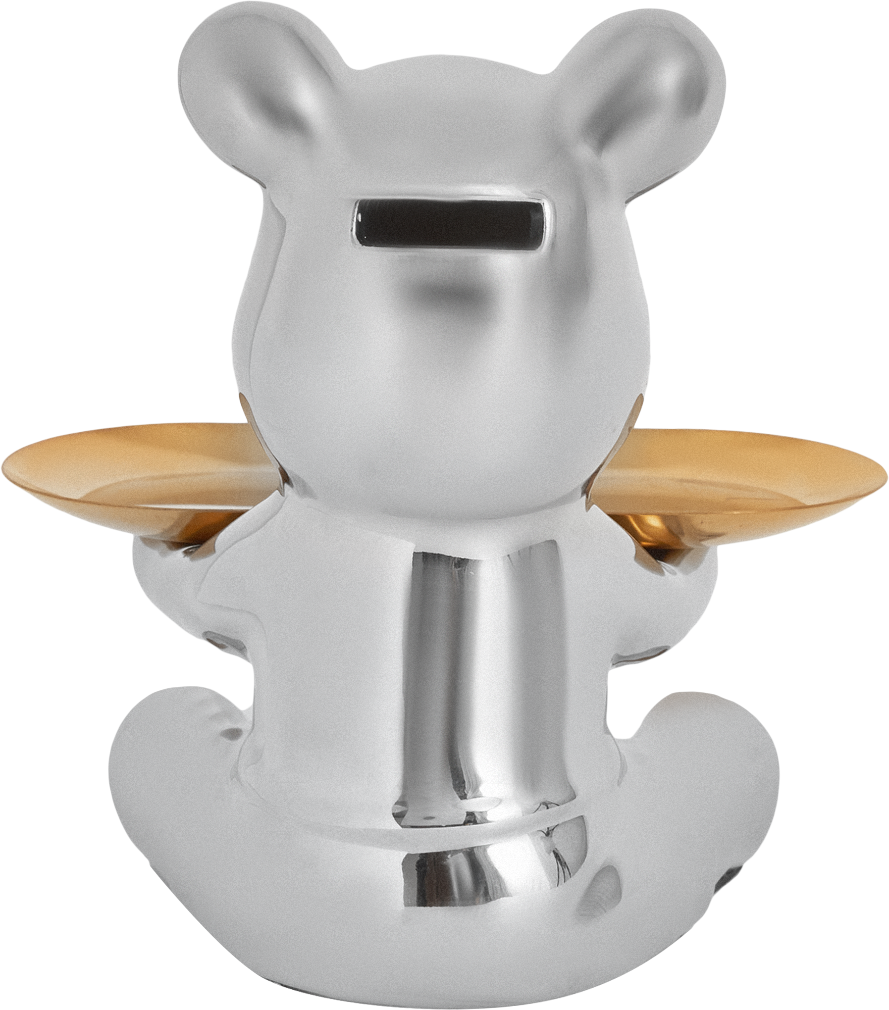 Декоративная подставка Мишка из керамики серебристого цвета 18×20 см 86383345 Santreyd STLM-0068368 - Вид №3