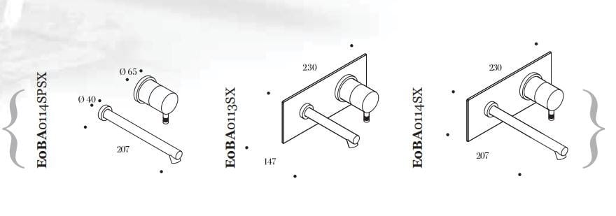 Настенный смеситель для раковины Ritmonio Diametro35 ARCH-00108738 - Вид №3