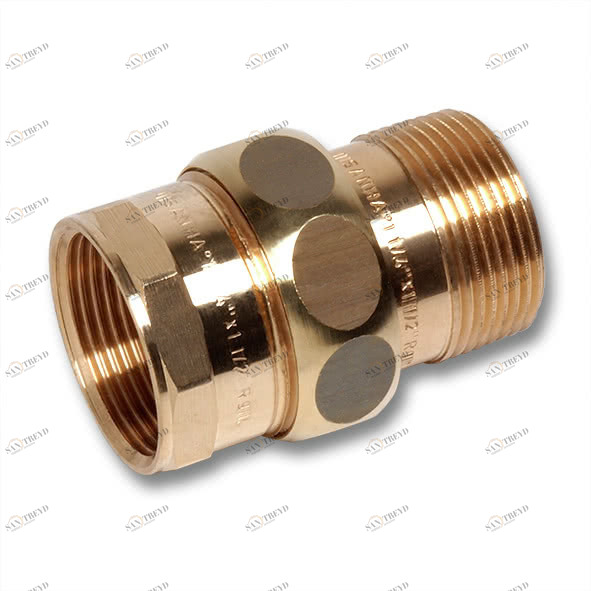 222238R SANHA 222 сгон НР-ВР, латунь, самоуплотняющийся 3/8 мм 