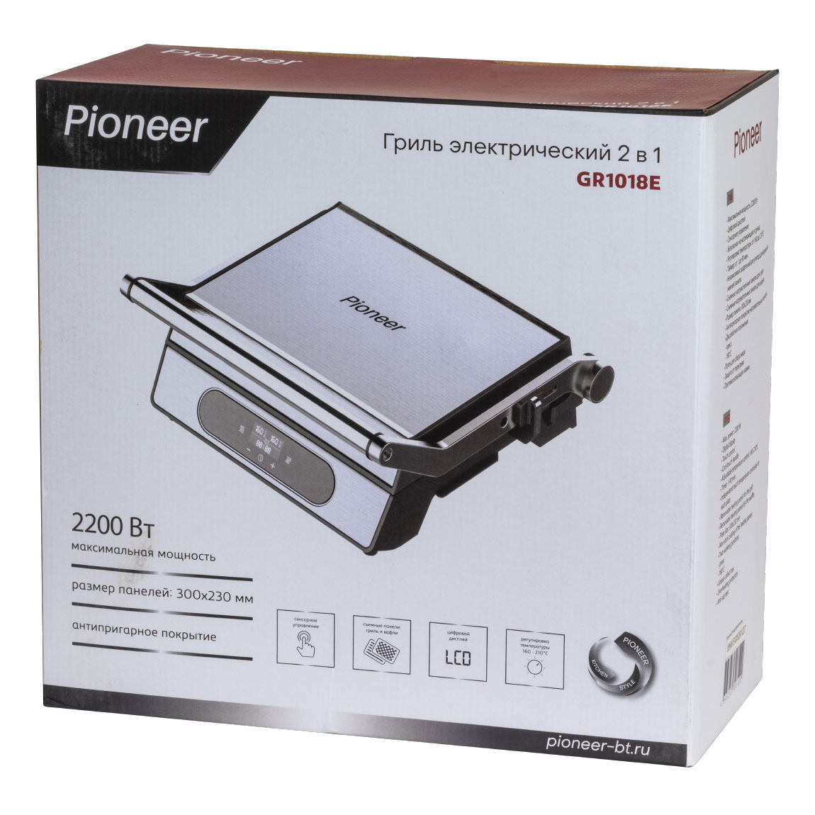 9052343 Гриль Pioneer GR1018E серебристый STDN-0016379 - Вид №10
