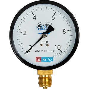 Манометр радиальный Метер 100 мм 10 бар 1/2"