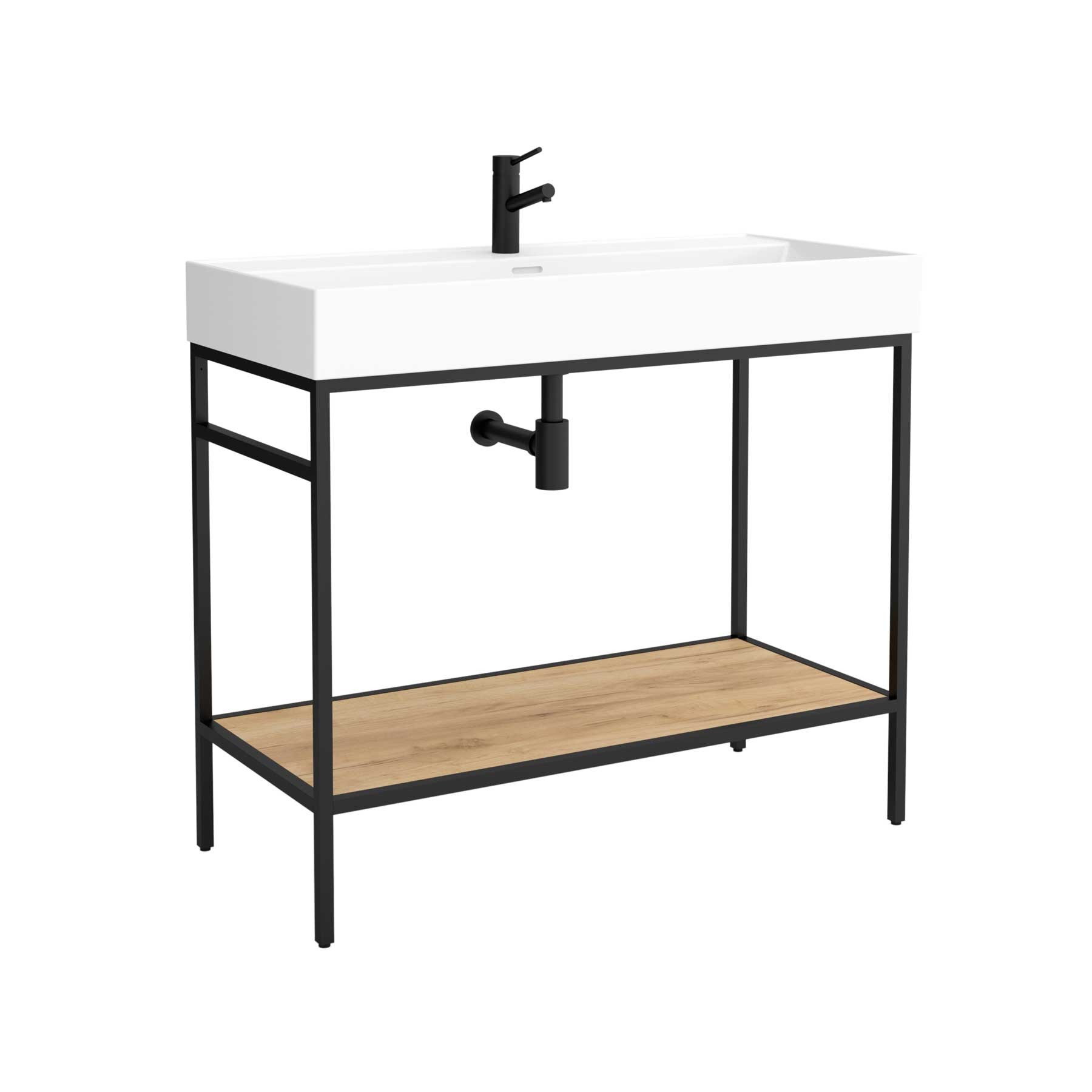 26429 SALGAR Мебель для умывальника VINCI 1000 с раковиной Венето ДУБ АФРИКАНСКИЙ 997 x 892 x 450 мм - Вид №1