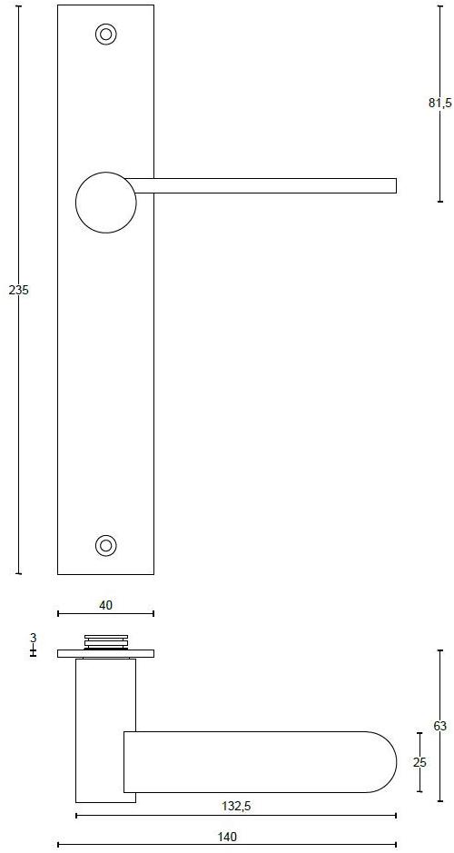 Formani Ручка из нержавеющей стали с матовым покрытием на пластине Tense sun-id-1463045 - Вид №2