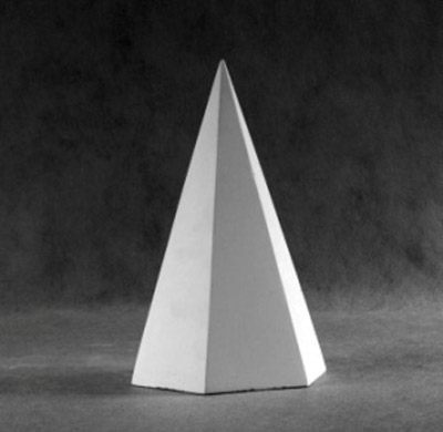 30-304 Геометрические тела №1 гипс Пирамида шестигранная 20см Santreyd 