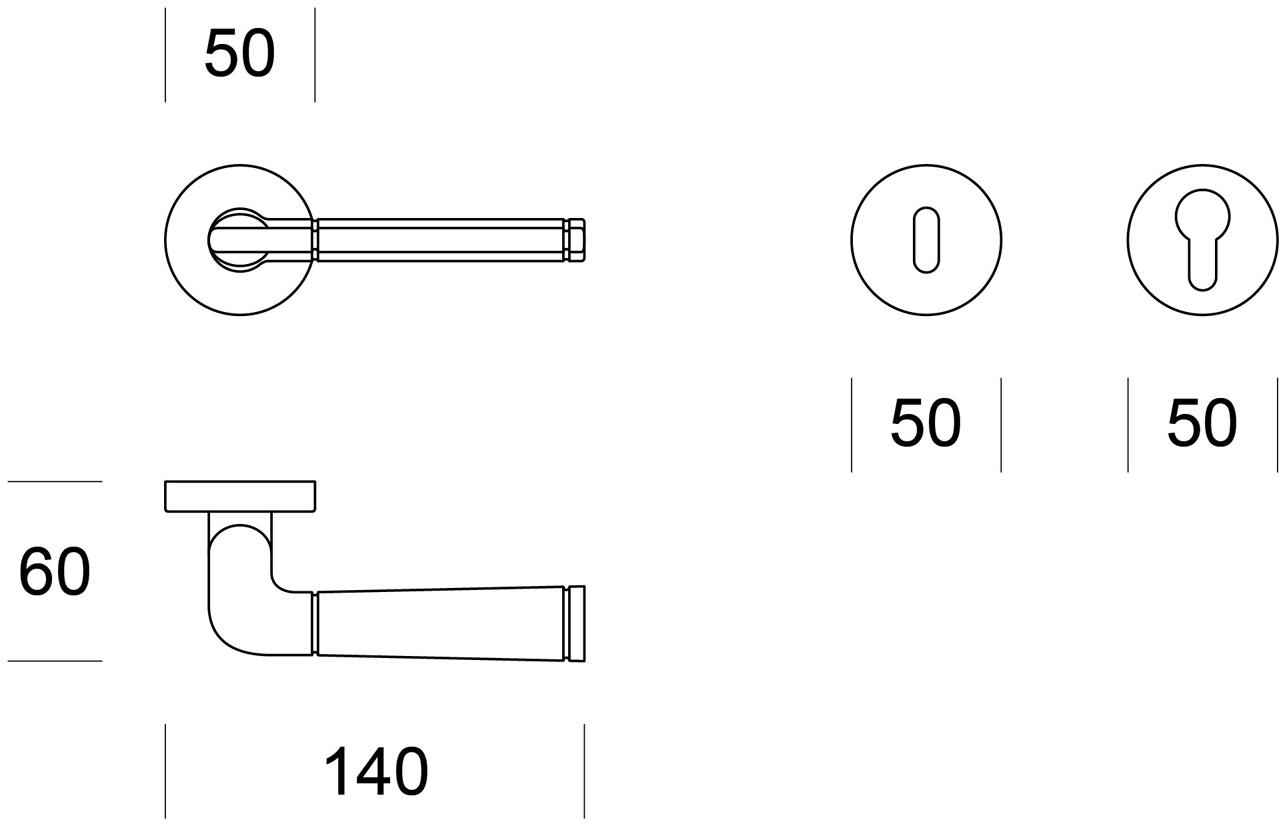 Ento Ручка из латуни на розетке Celsia 4840 - Вид №3