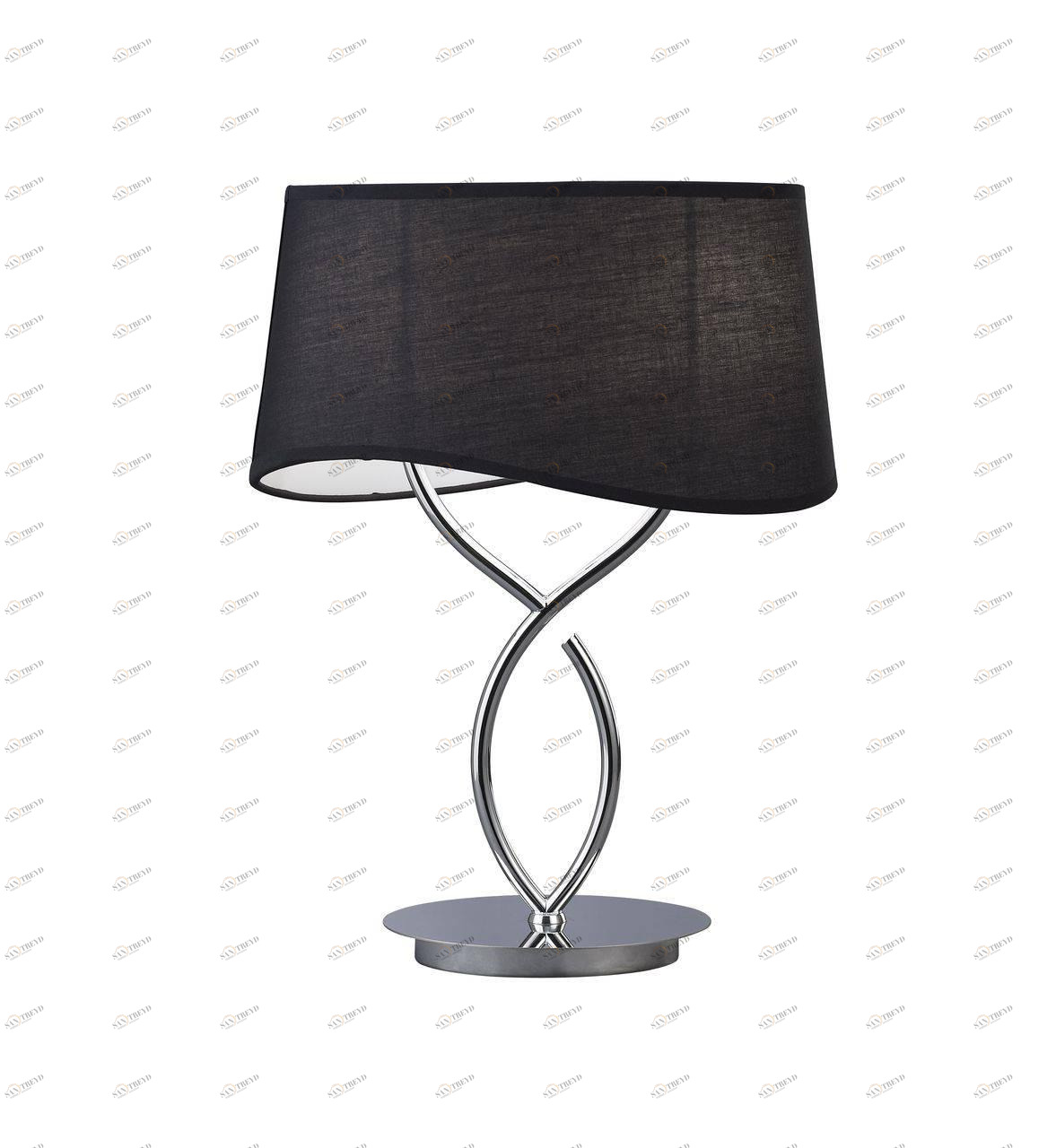 Настольная лампа Mantra Ninette Satin Nickel 1916 MANTRA ИНТЕРЬЕРНЫЕ 079947 Серебро;черный 