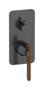 Встроенный смеситель для душа с двухходовым дивертером WE ARE IB ol200cc Brushed Black Chrome Soho