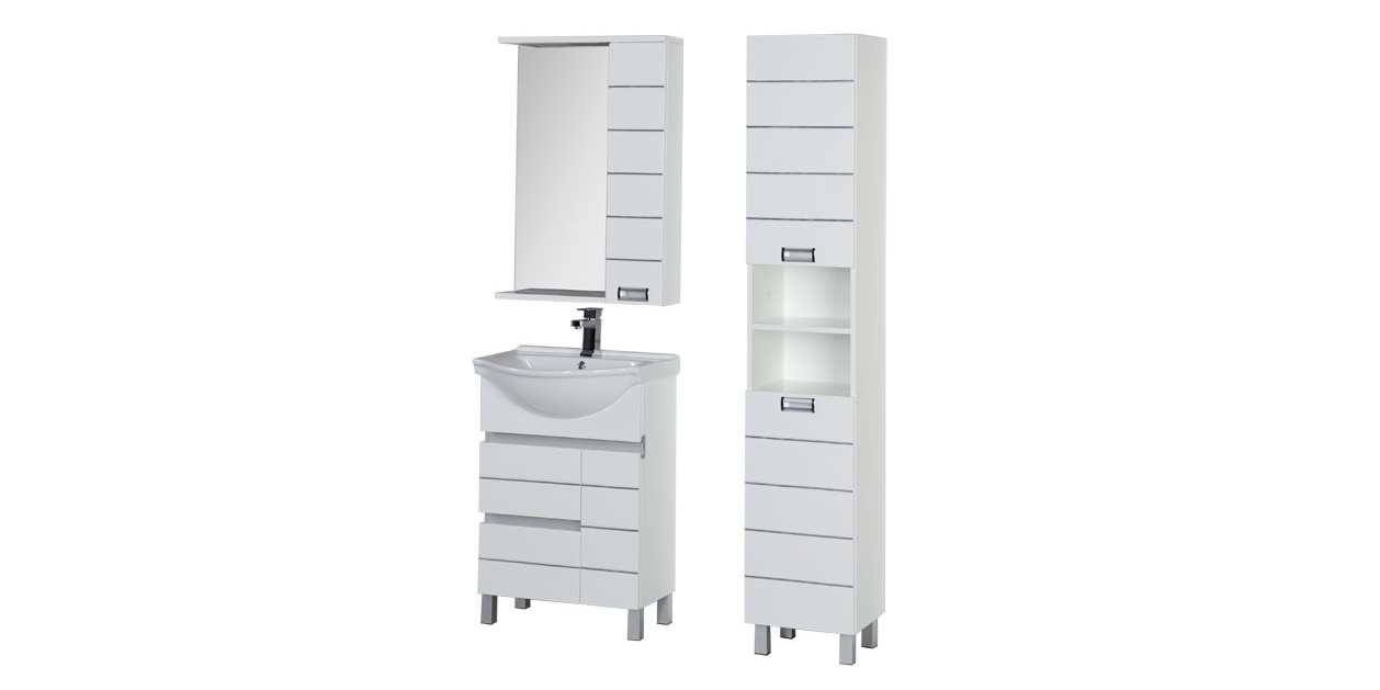 Комплект мебели Aquanet Доминика 60 белый 00172403 - Вид №1