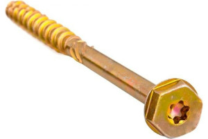 16292796 Саморезы по дереву желтые, шестигранные Torx, 8х260 мм 50 шт. сдш8260п КРЕП-КОМП
