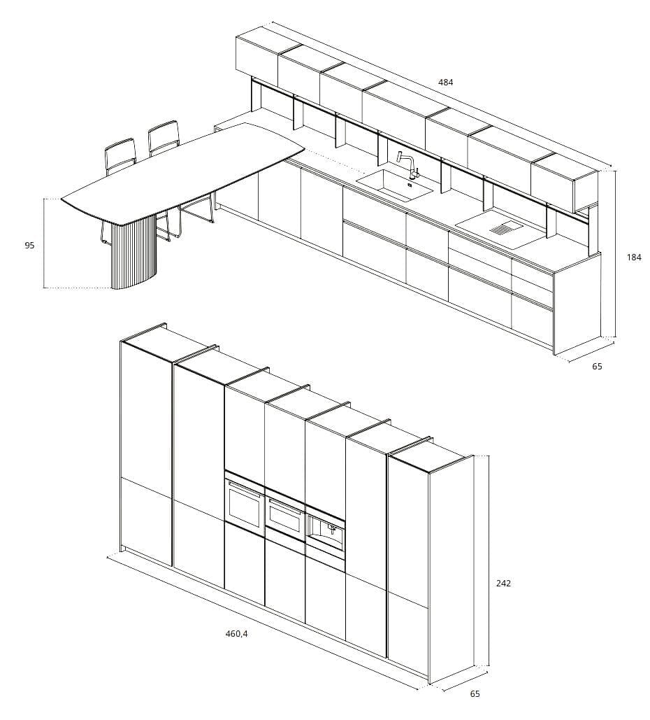 Встроенная кухня Febal Casa Origina ARCH-00127863 - Вид №57