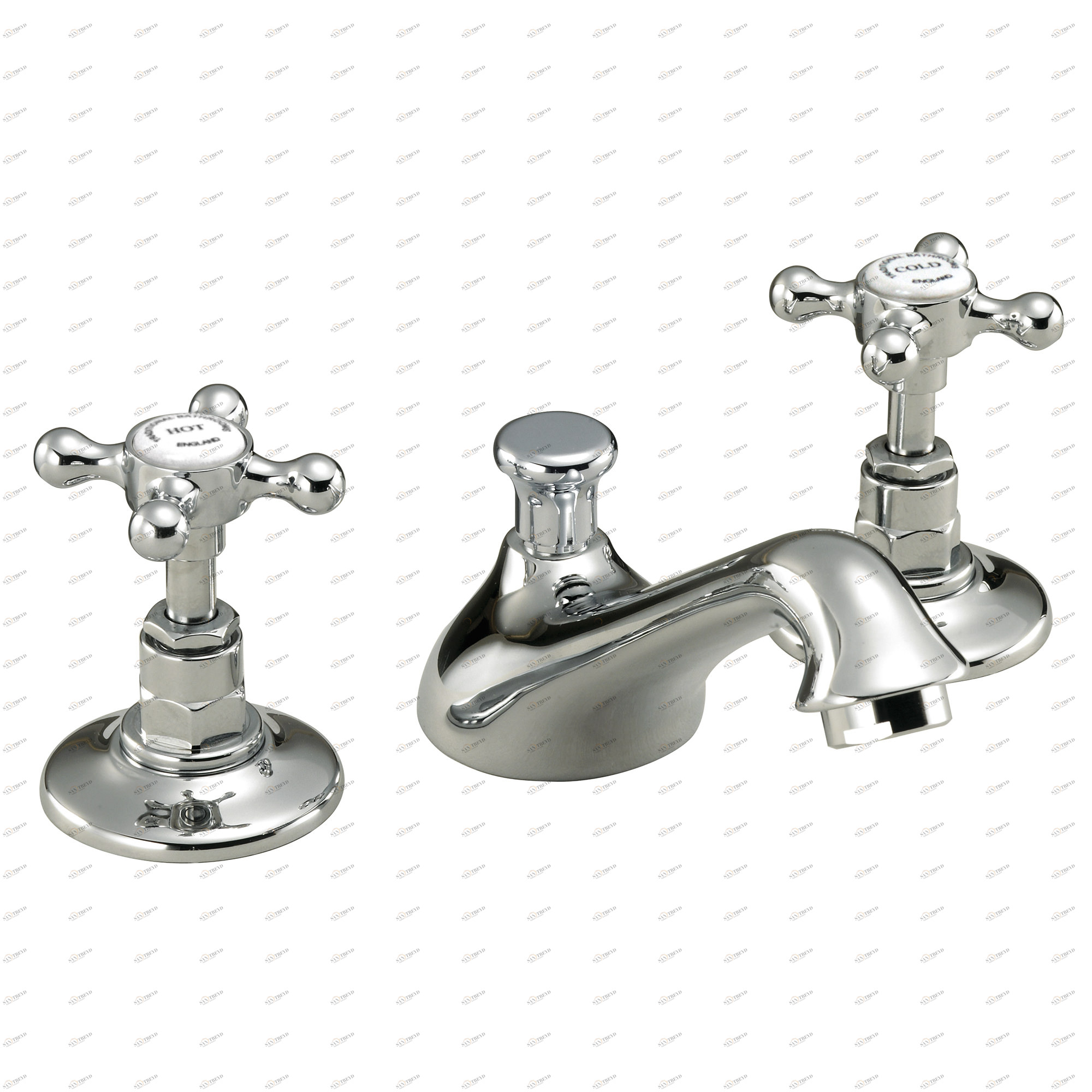 Traditional bathrooms Смеситель для умывальника ЛОНДОН на 3 отверстия Tb400.614.nk LONDON