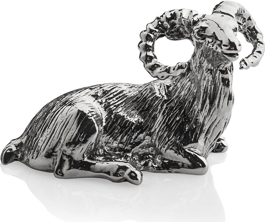 10567969 Wutschka Фигурка 5,5см "Отдыхающий овен" Олово 