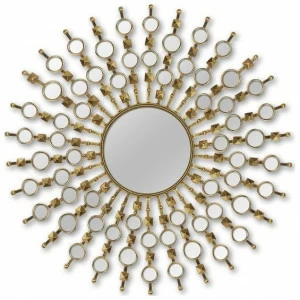 Зеркало-солнце 99 см латунь Bang Brass ART-ZERKALO ДИЗАЙНЕРСКИЕ 00-3884117 Зеркальный;золото