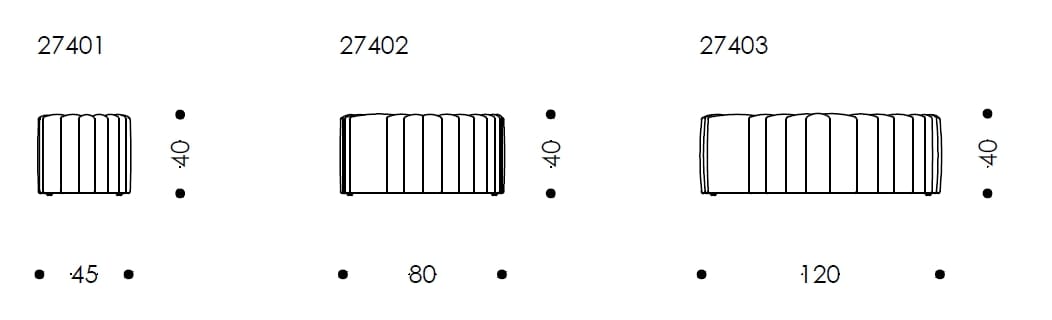 Круглый пуф из ткани Wittmann Adagio ARCH-00059881 - Вид №11