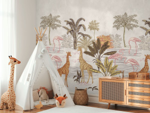 Нетканые обои с животными