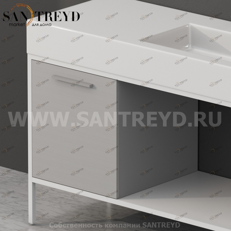 SS4548NO Тумба с открывающейся левой створкой (с 1 стеклянной полкой) Globo Ceramica Globo INCANTHO