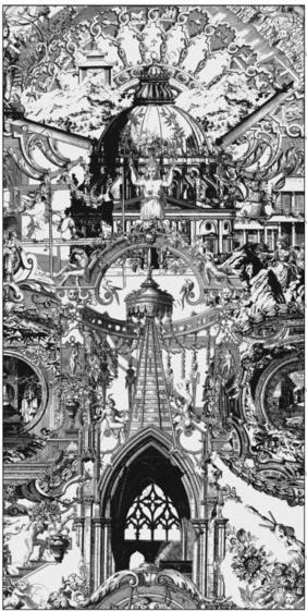 Mineheart Прямоугольный коврик из полиамида с рисунком Sanctuary skull sun-id-1488764