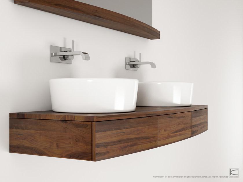 KARPENTER Двойная подвесная тумба под умывальник из дерева Miles sun-id-1503907 - Вид №5