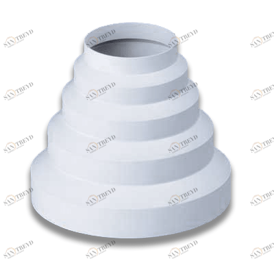 Соединитель круглых воздуховодов центральный пласт D160/150/125/120/100/80 132975 DOSPEL 