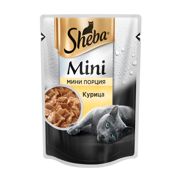 ПР0043463 Корм для кошек Мини порция с курицей пауч 50г SHEBA 