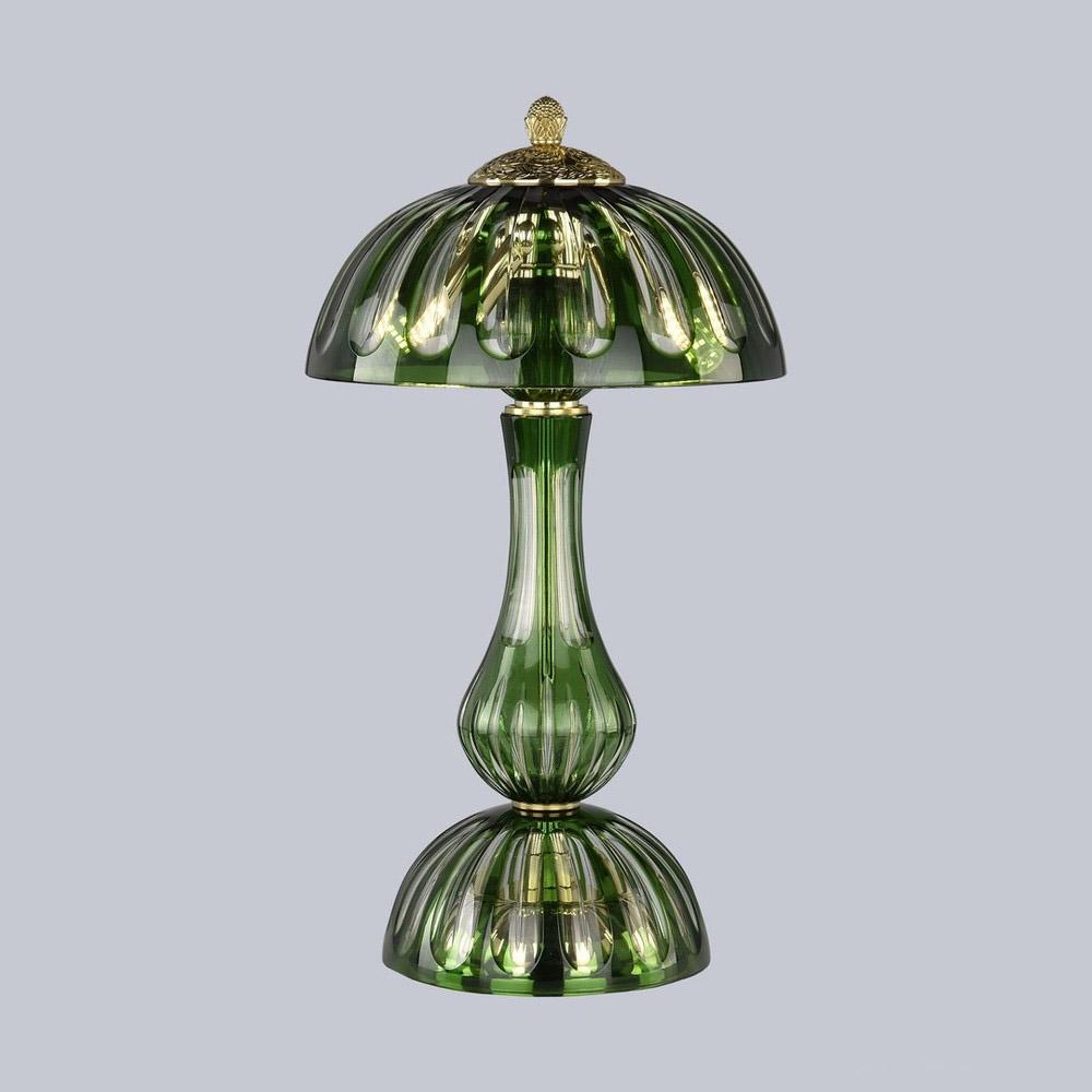 Лампа настольная хрустальная 45х25 см зеленая Bohemia Ivele 1370L/3/25 G Clear-Green/H-1H BOHEMIA IVELE КЛАССИЧЕСКИЕ 00-3889257 Зеленый  - Вид №1
