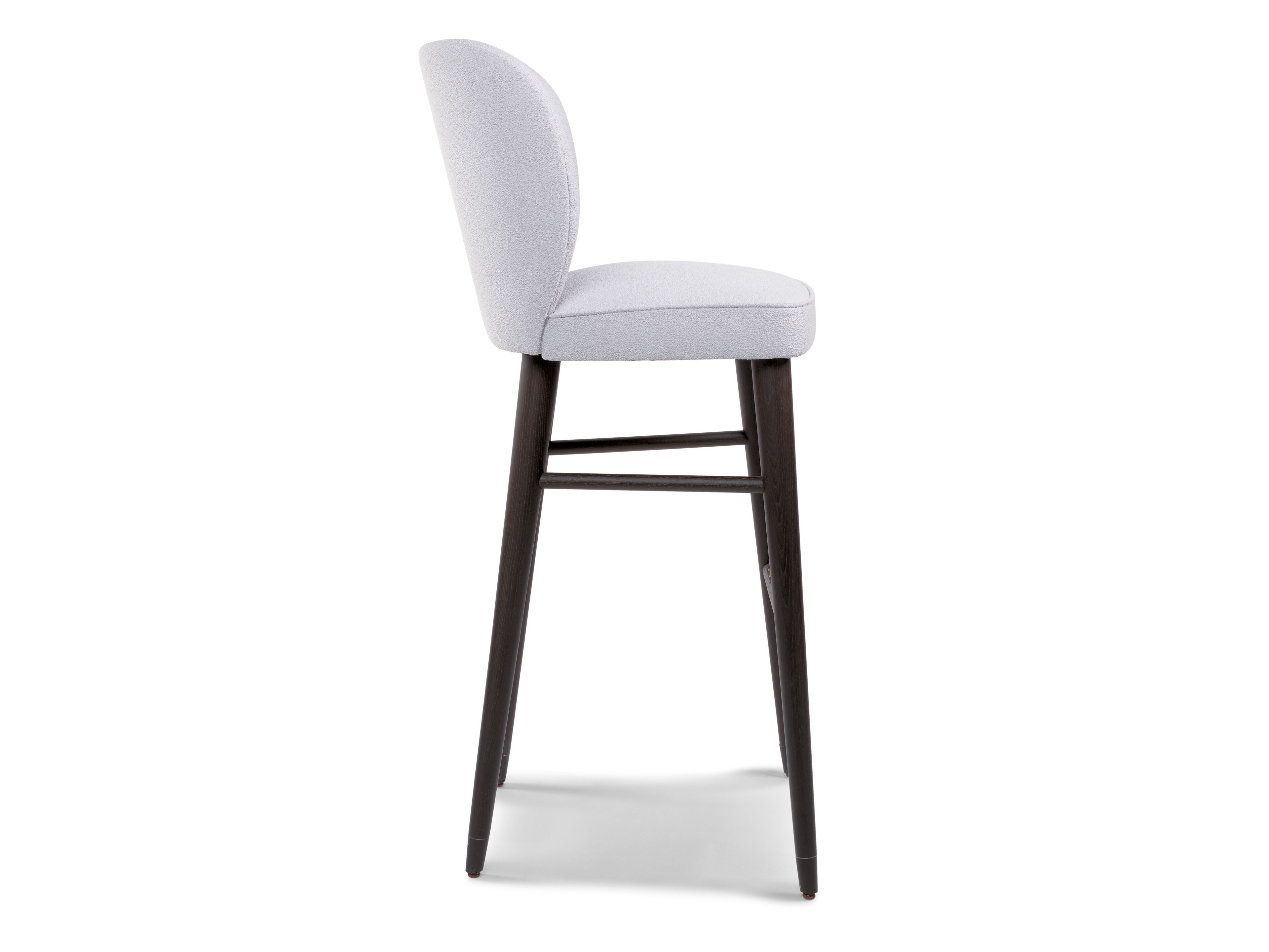 Мягкий табурет из ясеня со спинкой Riccardo Rivoli ARCH-00066697 - Вид №1