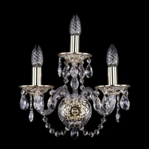 Бра Bohemia Ivele 1600/3/GW BOHEMIA IVELE СВЕЧА 079357 Золото;прозрачный