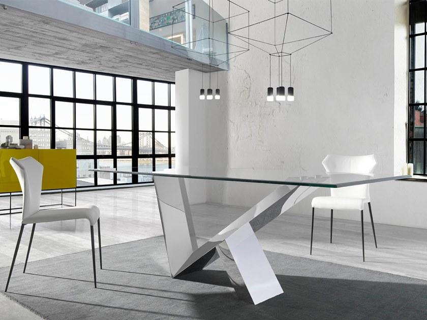 Angel Cerdá Прямоугольный стол для гостиной из стали и стекла Urban deco 1038 Angel Cerda - Вид №4