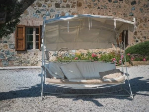 GH LAZZERINI Кованые качели с зонтиком