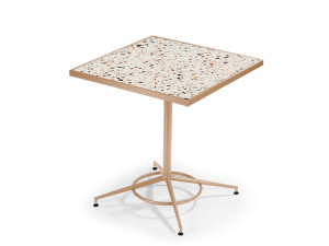 Квадратный стол из венецианского терраццо и металла