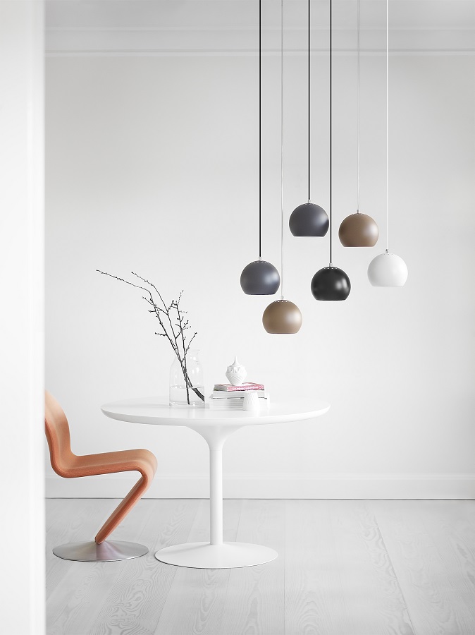 1530276016001 Лампа подвесная ball, 33хD40 см, серая матовая, серый шнур Frandsen  - Вид №3