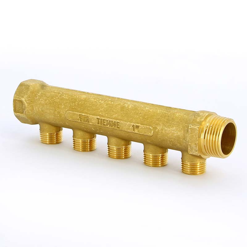 Коллектор НВ 1" TIEMME 5 выходов 1/2"Н 36мм 1910011 - Вид №3
