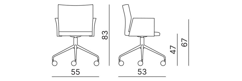 Тканевый поворотный операционный стул Kastel Kalla 25 ARCH-00107303 - Вид №2