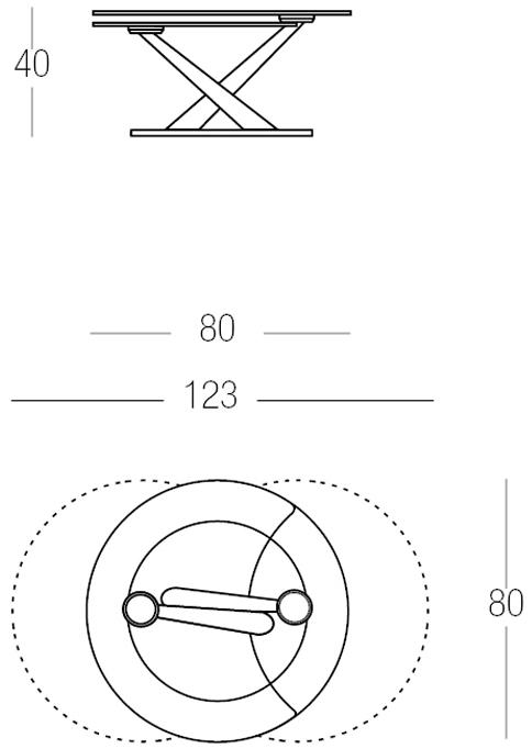 NAOS Выдвижной вращающийся керамический журнальный столик sun-id-1439296 - Вид №1
